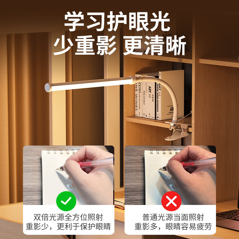 Plug-in clip-on eye protection desk lamp dormitory college student study reading usb lamp tube bed desk cool lamp
