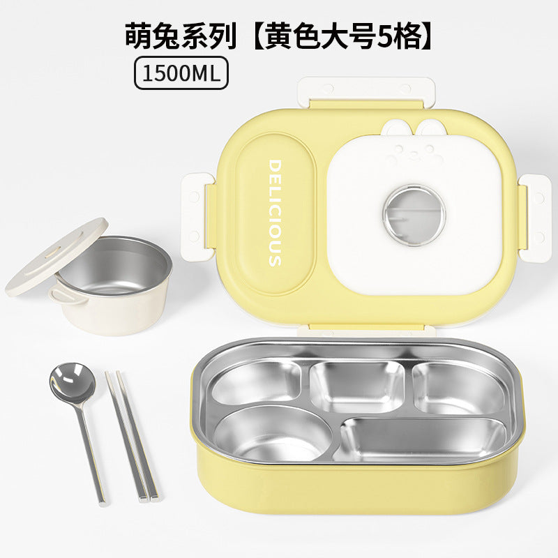 316 stainless steel thermal insulation lunch box is convenient for students to go to work Bento box Microwave oven canteen lunch box