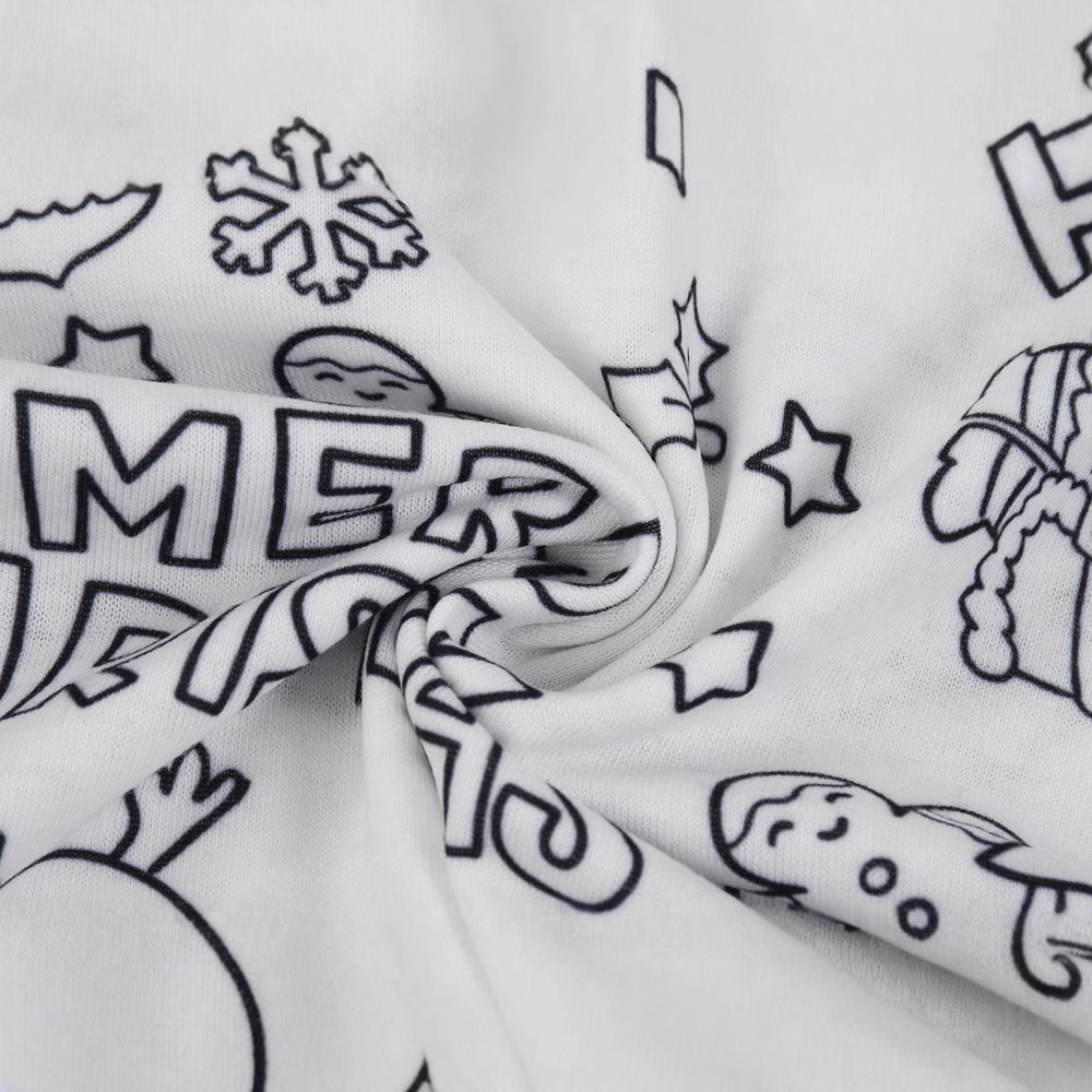 Flame-retardant fabric european and american cross-border children's pajamas diy graffiti foreign trade children's clothing wholesale