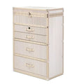 French chic copper wire jewelry display cabinet - italian luxury hard case with mirror and drawers