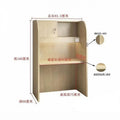 Study table, self-study room, immersive solid wood particle board, balcony corner partition table and chair, for home postgraduate entrance examination student desk