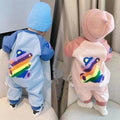 Baby spring romper - versatile princess style, perfect for spring and autumn. girls' colorful bear single-layer bodysuit/rouge. trendy crawling suit