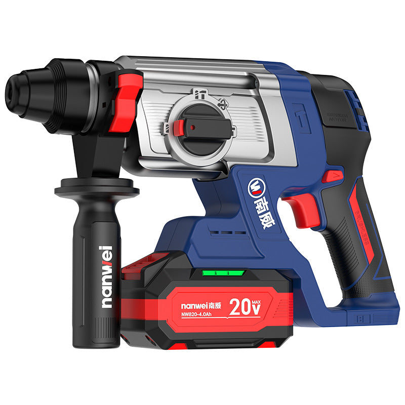 Wholesale nanwei brushless 26 light lithium electric hammer four-function hammer pick drill dual-purpose impact drill high-power power tools