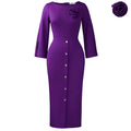 D609 cross-border fashion women's plus size round neck bodycon dress - elegant, office-ready, and african-inspired