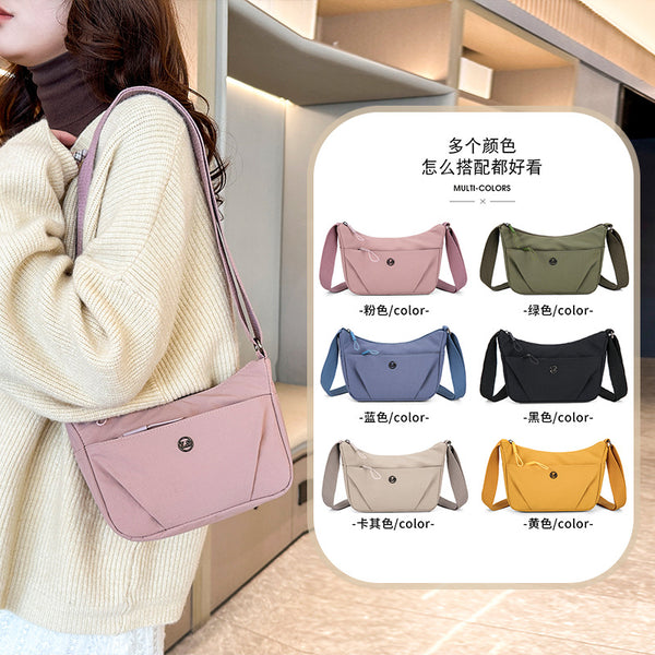 New versatile nylon messenger bag women's fashion niche work commuting shoulder bag going out portable mobile phone small square bag