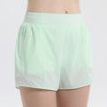 European and american new arrival loose quick-dry athletic shorts women's summer outerwear 3/4 length running cycling double-layer shorts wholesale