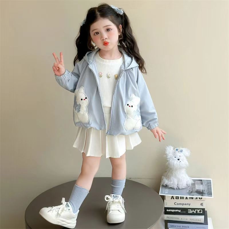 Girls' outerwear: new spring/autumn  collection - stylish cartoon hooded tops for kids and babies - autumn clothing for back to school