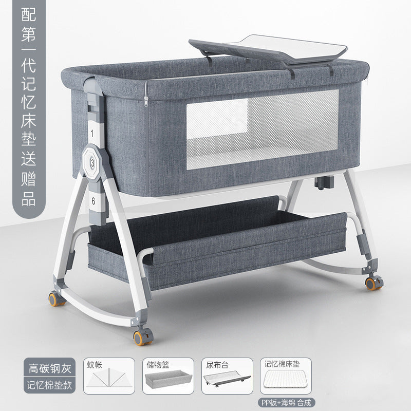 Baby crib - portable, foldable, multi-functional bassinet - newborn & toddler convertible bed