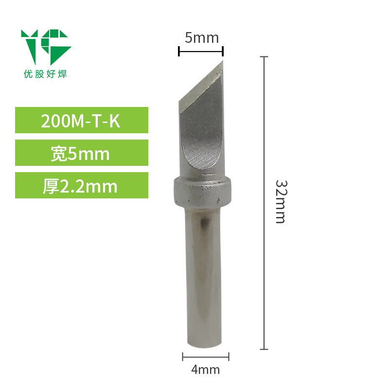 203H electric soldering iron head 90W high frequency welding table 200 Luo iron head pointed nozzle horseshoe K knife head welding table nozzle universal matte