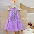 Girls' mermaid dress summer outfit  new style halter sequin fishtail sundress