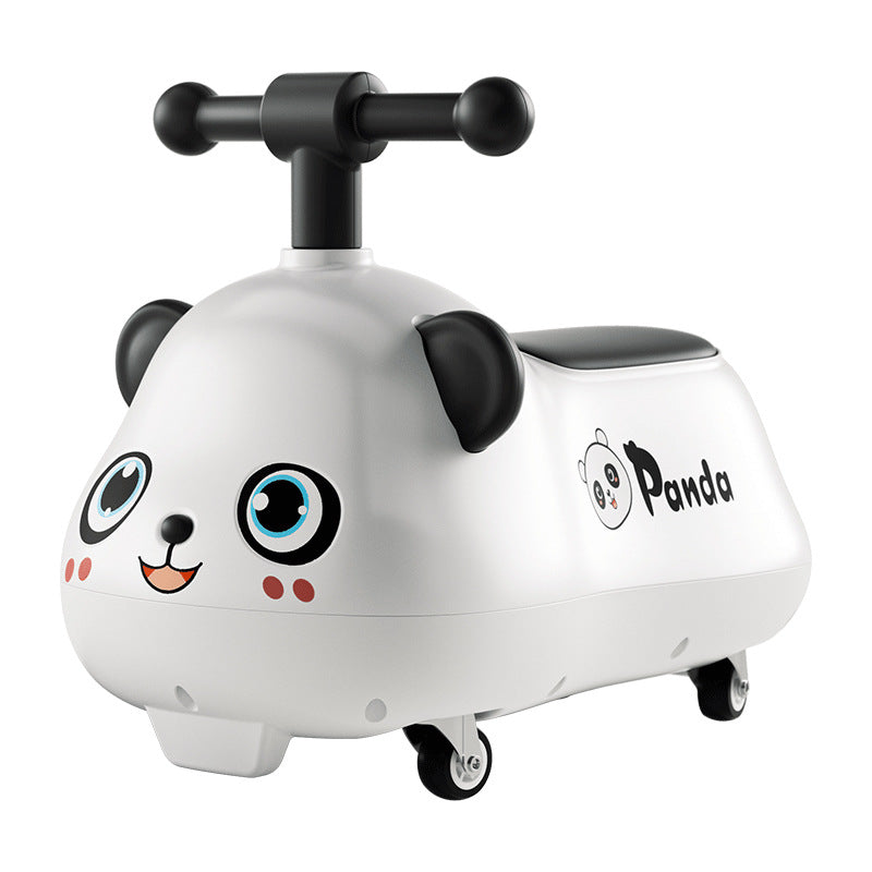 Red panda kids sit-in twist & go walker - silent, anti-tip, anti-fall balance bike for toddlers (1-3 years)