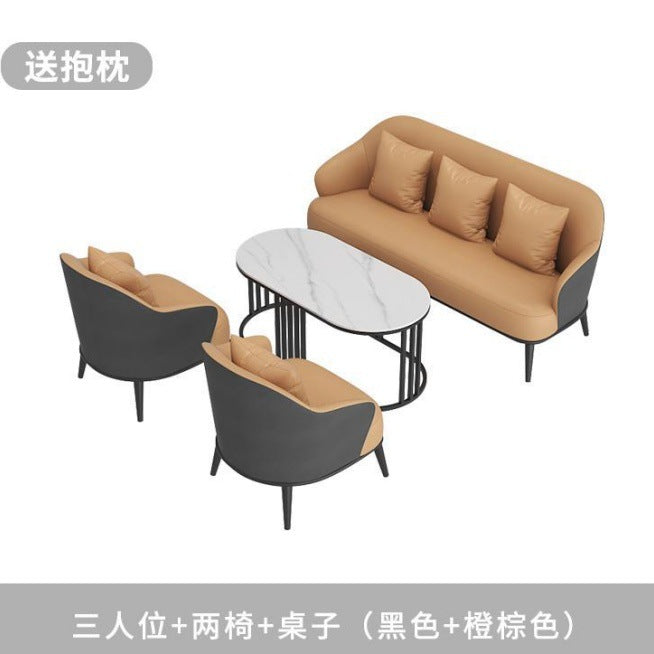 Reception table and chair combination sales office accessible luxury hotel balcony casualcasual beauty salon sofa single person negotiation meeting