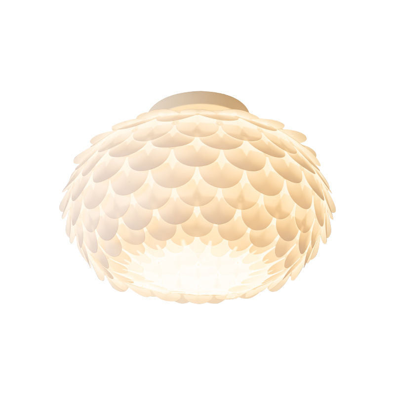 Influencer-approved light luxury fish scale chandelier - nordic cream style for bedroom, living room, dining room, and kids' room - eye-caring scales ceiling light