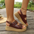 Women's summer casual slides - one-strap buckle sandals - retro korean style - plus size casual beach shoes -  collection