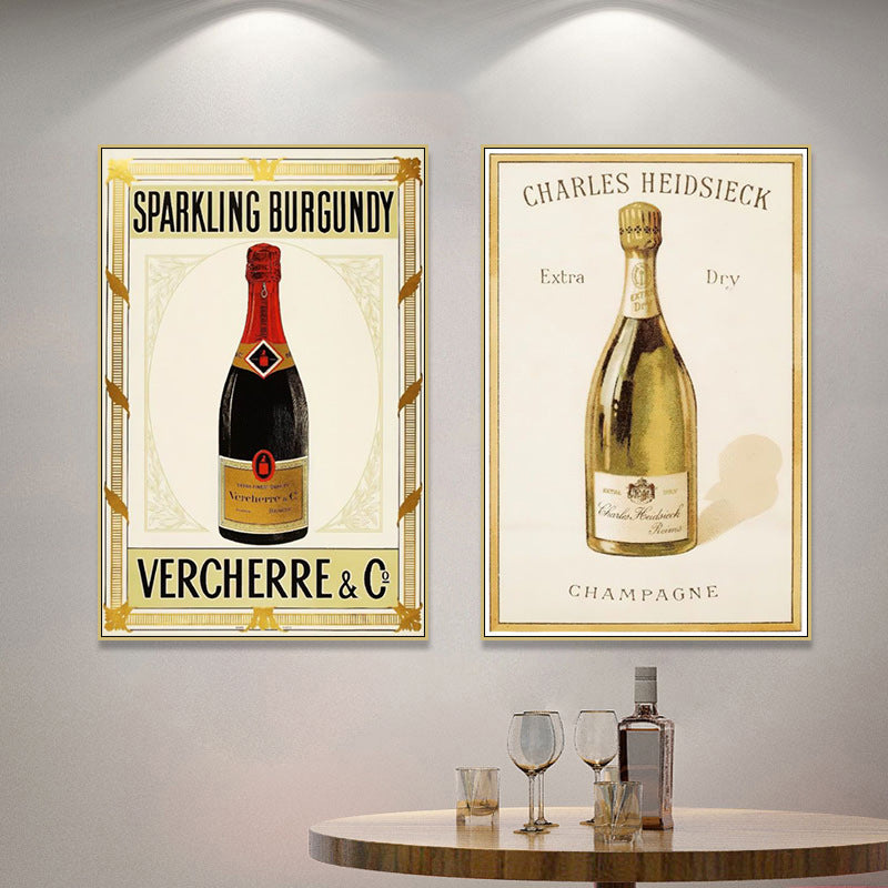 Bar background wall decorative painting American retro KTV box hanging painting industrial style nightclub foreign wine whiskey mural