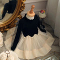 Girls' korean velvet sweater dress -  winter collection - one-piece fleece-lined, thickened, new princess christmas dress