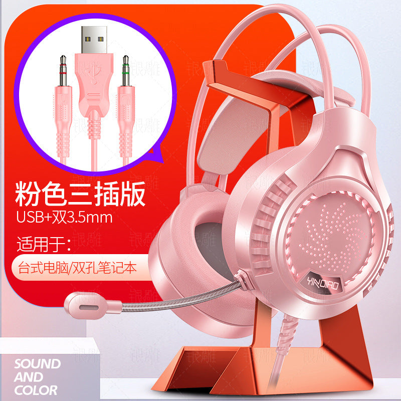 Silver sculpt q7 over-ear wired gaming headset with rgb lighting, 7.1 surround sound, usb connectivity - private label design for cross-border e-commerce (amazon compatible)
