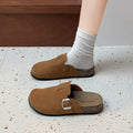 New arrivaloutwearthick sole birkenstock shoes toe toe lazy slippers women's shoes soft sole dopamine half pack shoes couple shoes