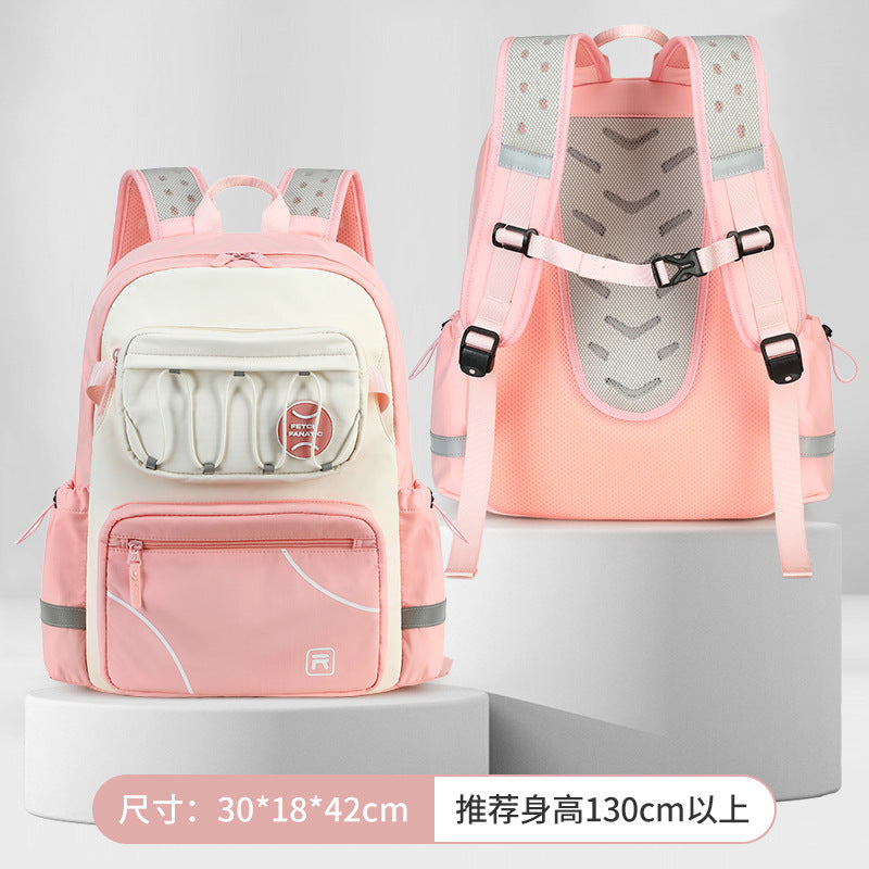 Rui brand spine protection reduces the burden of student schoolbags in large capacity, college students schoolbags go out to study, schoolbags, backpacks