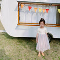 summer girls' rainbow tulle princess dress with open back - direct from the manufacturer