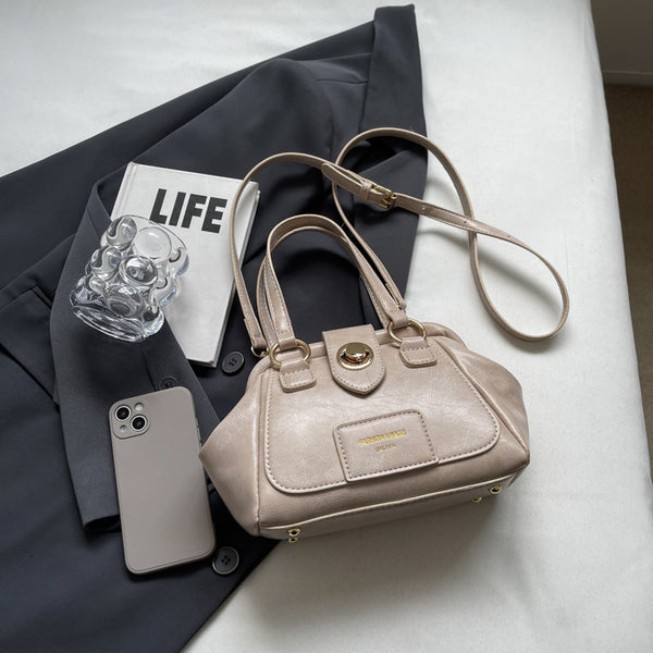 Wholesale retro portable small bag women's 2025 new fashion shoulder bag foreign style texture solid color messenger women's bag