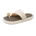 Frenchclassy sense slippers cover toe women's outwearfashionsummer round toe k-styleplaidflats beach sandals women's slippers