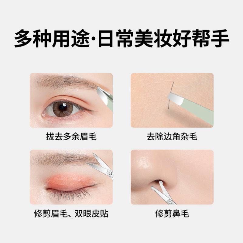 Wholesale eyebrow shaping kit - beauty tools, scissors (straight & slant tip), tweezers, eyebrow scissors, nose hair trimmer, eyebrow razor - hot selling