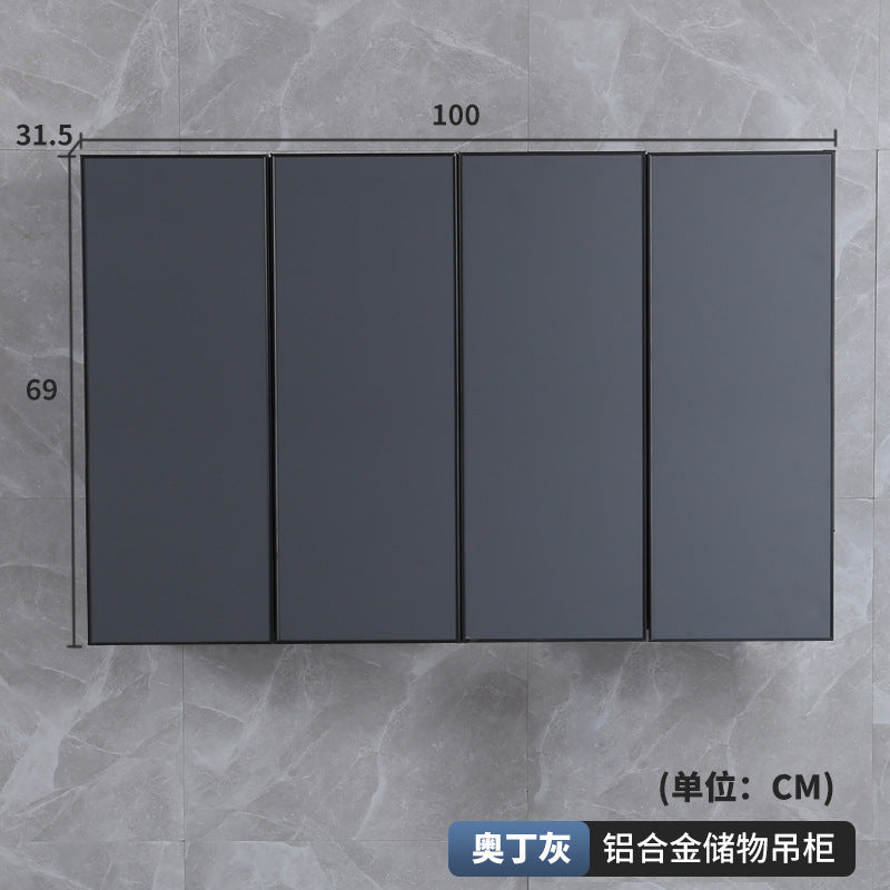 Space aluminum hanging cabinet balcony wall cabinet dining side cabinet hanging cabinet moisture-proof small apartment wall storage cabinet kitchen hanging cabinet