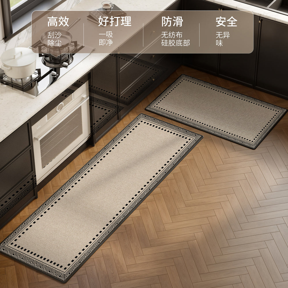 Kitchen floor mat non-slip oil-proof wipeable no-wash accessible luxury waterproof foot mat special stain-resistant thickened for home carpet mat