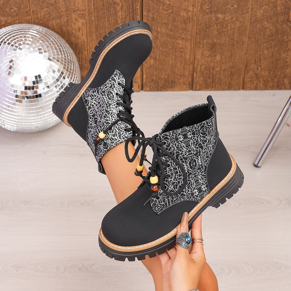 new arrival: plus-size women's boots for cross-border e-commerce – fleece-lined square heel martin boots, wholesale women's casual ankle boots for autumn/winter