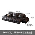 Lawrence genuine leather electric reclining sofa - smart remote control, high-end designer living room, home function sofa bed