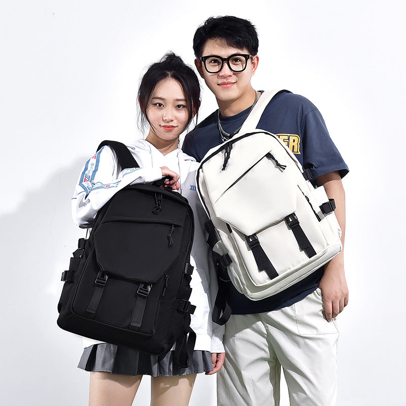 New niche trend backpack men and women with the same backpack junior high school students college students design sense large capacity