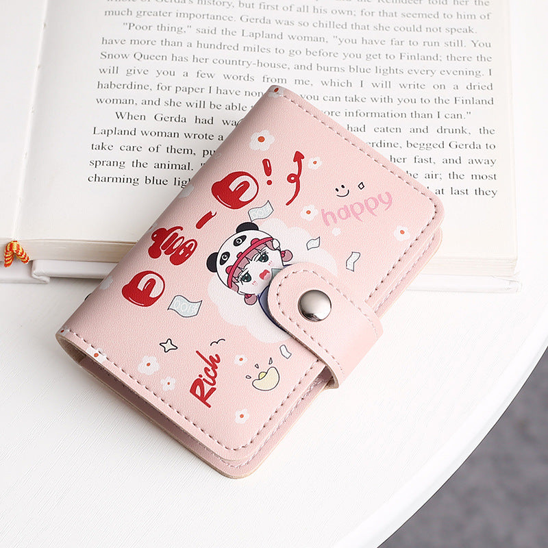 Ping An Joy Cartoon Card Bag Female Anti-Degaussing Multi-Card Position Large Capacity Driver's License Protective Case Male Bank Card Clip Leather Case