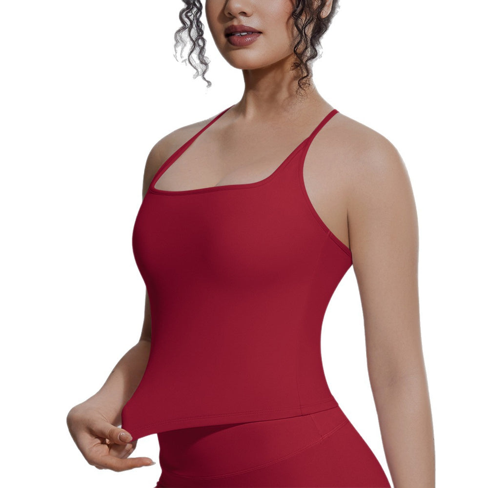 new arrival tight sports intimates women's padded i-shaped back yoga tops pilates fitness vest