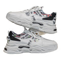 2025 spring new men's breathable white sneakers, trendy versatile chunky sole athletic shoes, casual dad shoes