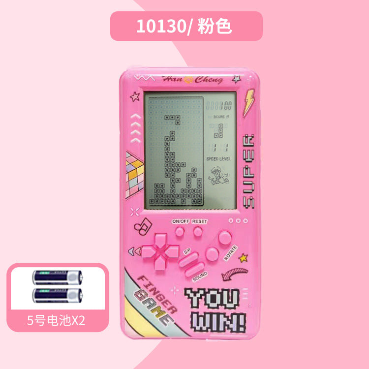 Wholesale cross-border large screen tetris game console - classic retro nostalgic 80/90s handheld game console for kids
