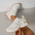 plus size women's shoes new arrival breathable leather sneakers women's korean version thick solecasual soft bottom running dad shoes