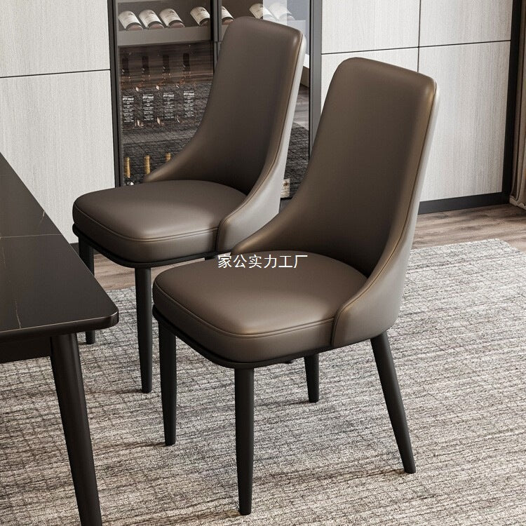 Dining chair household modern simple restaurant back chair small apartment dining table chair Nordic light luxury leisure hotel chair forest