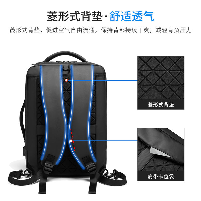 Off-route backpack New  men's business bag can span one shoulder obliquely Multifunctional 15.6 Computer bag wholesale