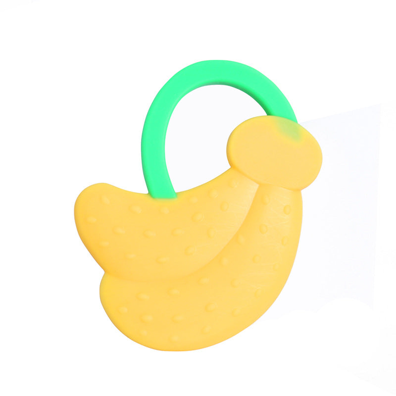 Baby fruit flat toothpaste 3 months grinding stick food grade silicon biting glue baby teething toy significant other