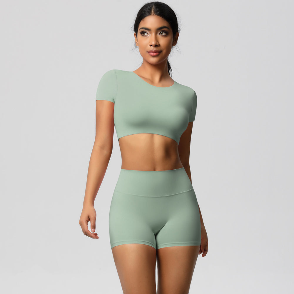 new arrival: women's cloud-soft, quick-dry, brushed fleece yoga set - perfect for fitness, outdoor leisure, and running