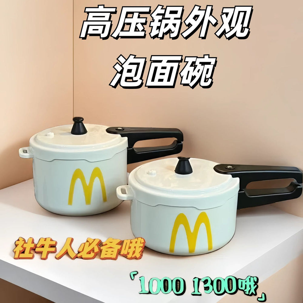 304 stainless steel instant noodle bowl with lid, large capacity, drainable instant noodle bowl, pressure cooker style student rice bowl box