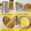 Personalizedk-style stainless steel chopstick barrel thickenedcut out pattern chopstick cage kitchen tableware storage barbecue restaurant storage bucket