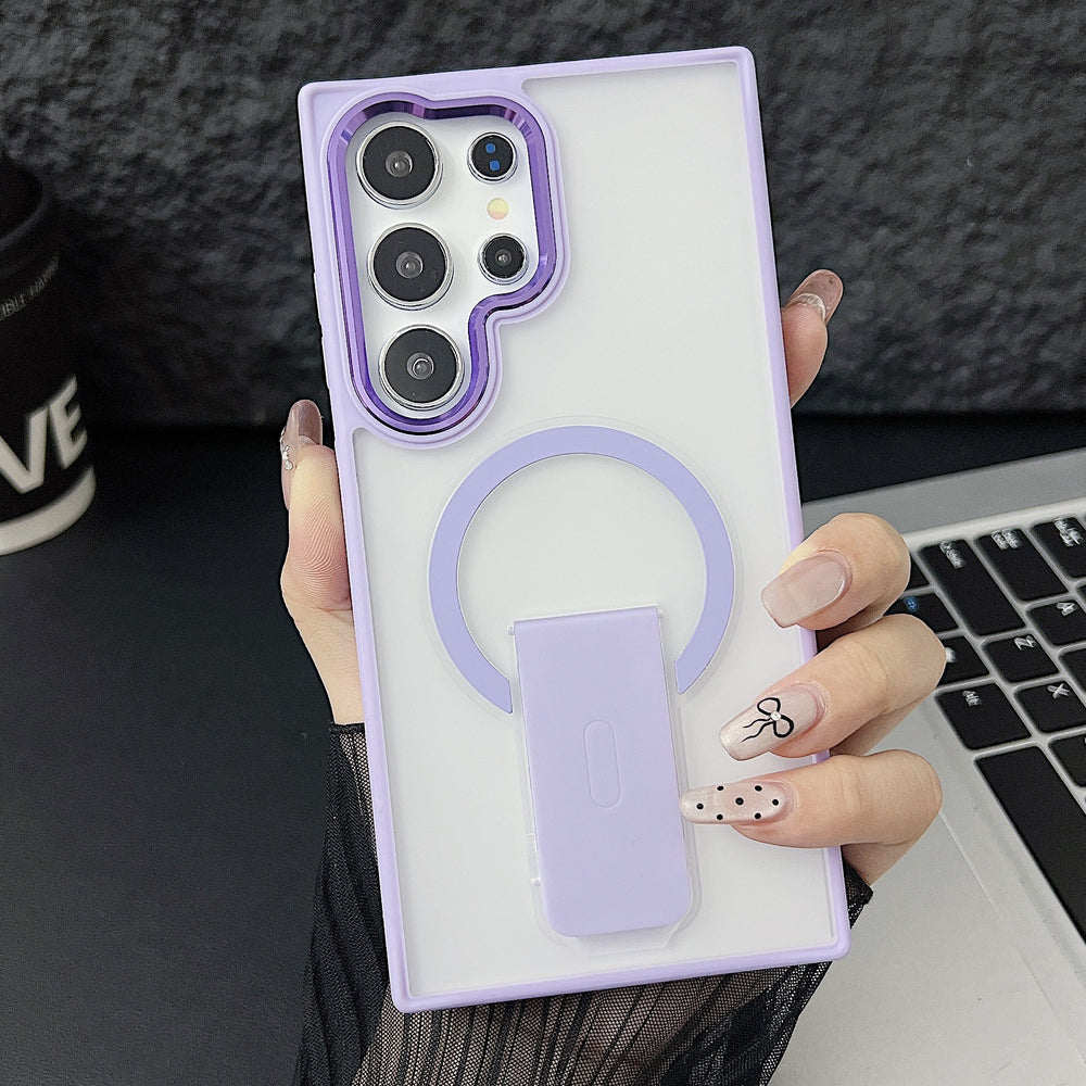 Samsung s26 ultra matte skin feel phone case s25 wireless charging magnetic stand cross-border export a56 protective cover