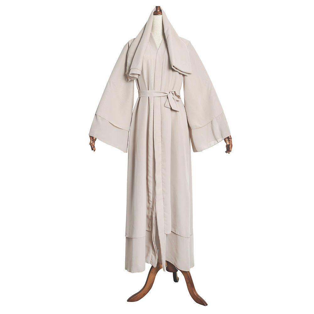 export  plus size women's african-style  robe cardigan sun protection apricot dress