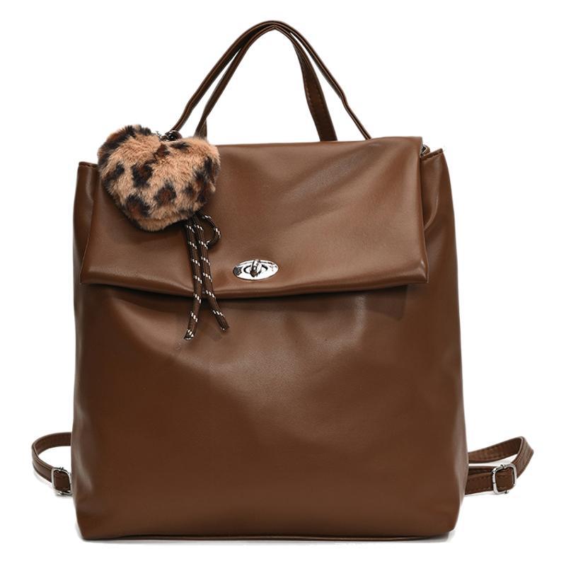 Student class backpack women's 2025 winter new ins trendy fashion student bag high-end versatile women's bag