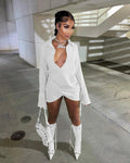 spring new arrivals: european and american style women's clothing - sexy pleated crossover shirt dress. direct from the source: cross-border e-commerce women's apparel factory