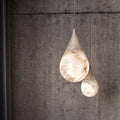 Spanish natural marble teardrop bedside pendant light - designer new minimalist artistic restaurant bar lamp