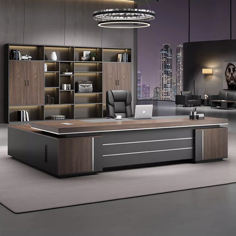 Atmospheric boss table Double cabinet President's desk Large class supervisor desk manager Office desk and chair combination furniture