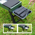 304 stainless steel bbq grill - portable folding mini grill for home use, outdoor charcoal grill with mesh rack